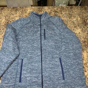 blue & white jacket, fleece lining, long sleeves, front pockets by SWISS TECH